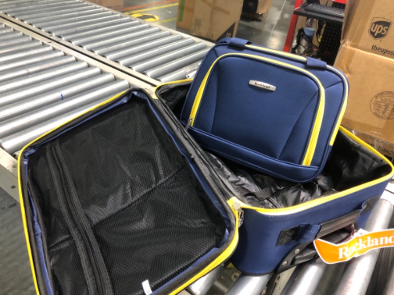 Photo 3 of 
Rockland Fashion Softside Upright Luggage Set,Expandable, Blue, 2-Piece (14/19)