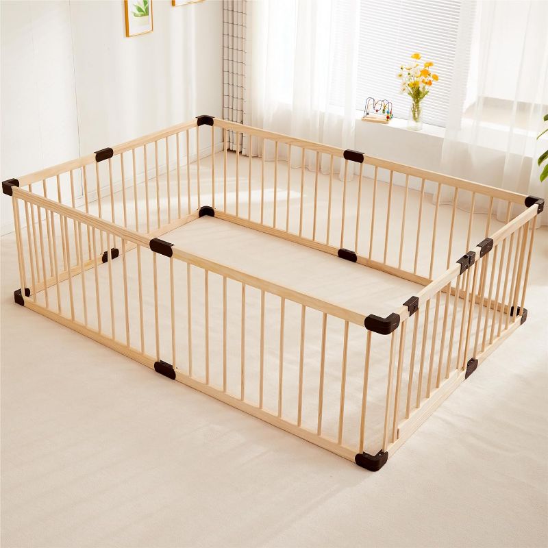 Photo 1 of Baby Playpen,Playpen Play Pens for Babies and Toddlers,Toddler Playpen,Baby Play Fence Yards,Large Baby Playpen Wooden ( 180 x 200 cm)