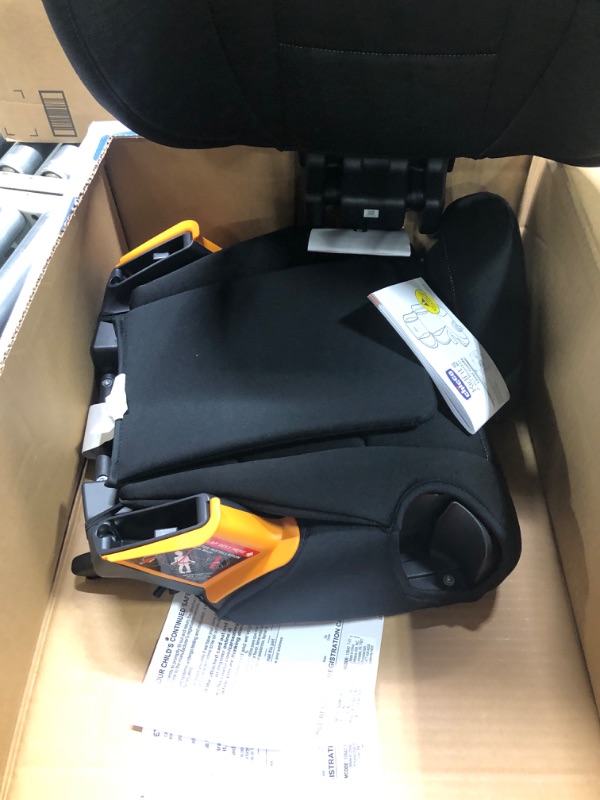 Photo 4 of Chicco KidFit ClearTex Plus 2-in-1 Belt-Positioning Booster Car Seat, Backless and High Back Booster Seat, for Children Aged 4 Years and up and 40-100 lbs. | Obsidian/Black KidFit Plus with ClearTex® No Chemicals Obsidian