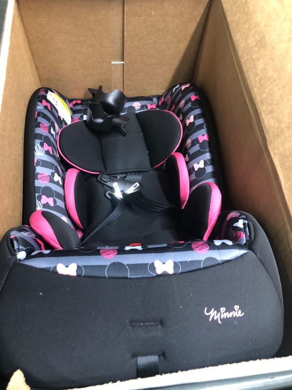 Photo 3 of Disney Baby Jive 2 in 1 Convertible Car Seat,Rear-Facing 5-40 pounds and Forward-Facing 22-65 pounds, Minnie Stripes