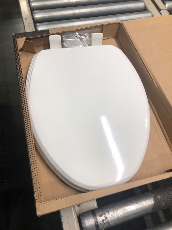 Photo 3 of Bemis 1600E4 Ashland Elongated Closed-Front Toilet Seat - White