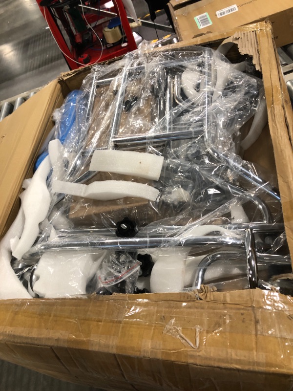 Photo 1 of 8 Wheels Walkers for Seniors, Adult Standing Walking Aid for Lower Limb Training & Assist, Fit for People of 58-71in, for The Elderly, Disabled, Stroke, Hemiplegia, The Postoperative Rehabilitation
