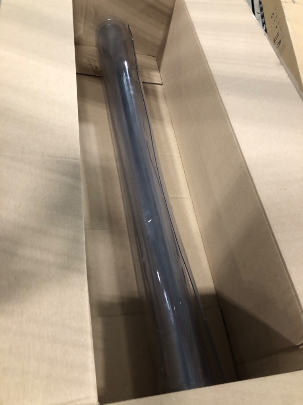 Photo 1 of 40" Long PVC Clear Table Protector Cover Mat Plastic Dining Room Candle Patio Table Runner Mat Vinyl Children Writing Desk Top Mat Wooden End Coffee Table Plastic Table Topper Placemats Easy Clean