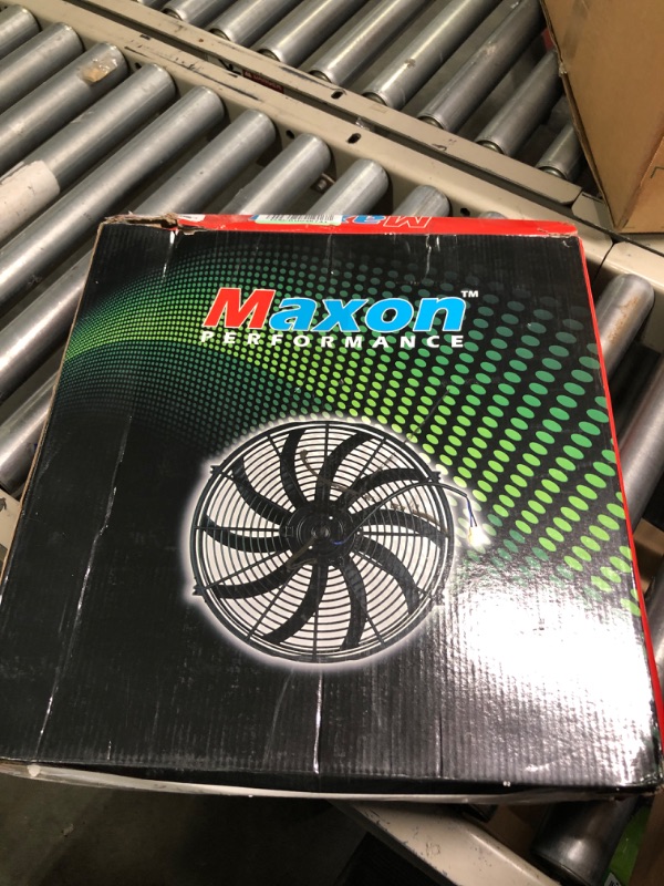 Photo 2 of  maxon Performance - 170071 17" Radiator Electric Cooling Fan Car Transmission - Cooler Heavy Duty 10 Curved - Blades 12V 1400 CFM Reversible Push or...