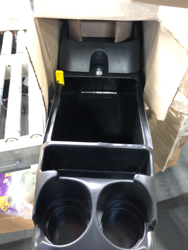 Photo 4 of Moblorg Center Console for Minivans, SUVs, Middle Van Console, Extra Cup Holders, Large Storage, Made in USA (Black) Black Extra Cup Holders