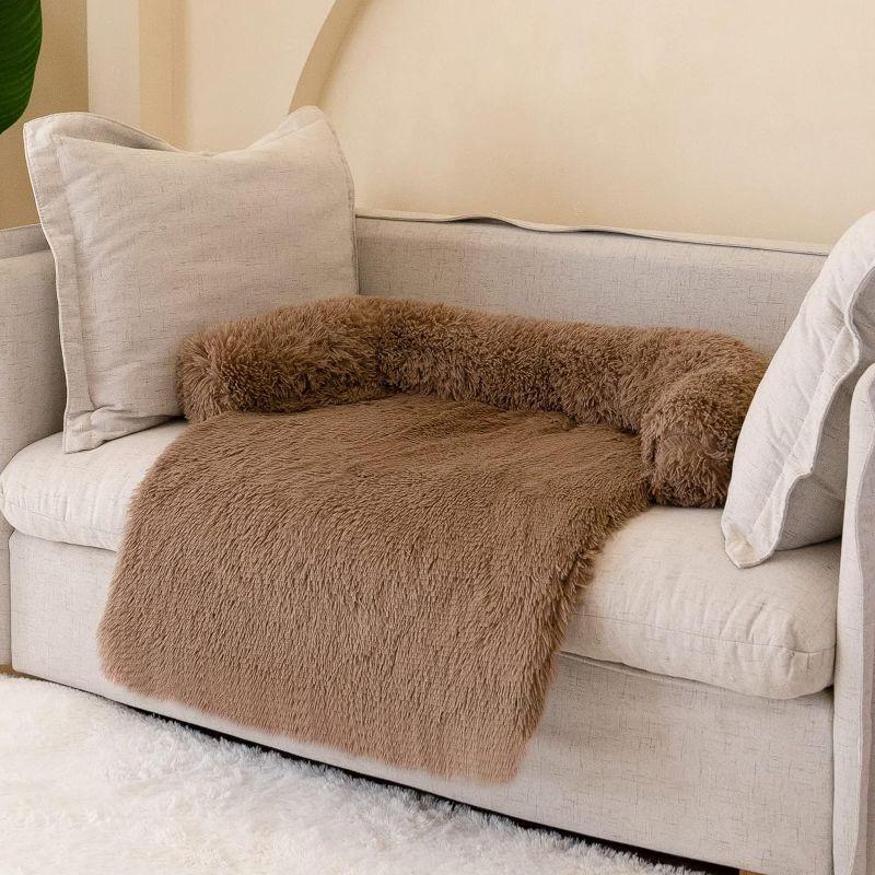 Photo 1 of 
WELLYELO Medium Calming Dog Bed Dog Sofa Couch Beds for Medium Dogs and Cats Fluffy Plush Dog Mats for Furniture Protector with Washable Cover 