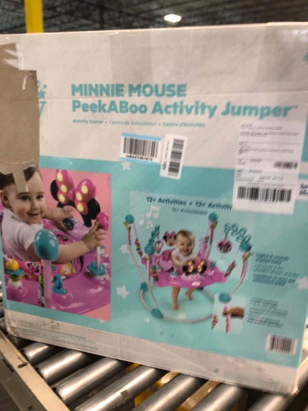 Photo 2 of Bright Starts Disney Baby MINNIE MOUSE PeekABoo Activity Jumper with Lights and Melodies, Ages 6 months +