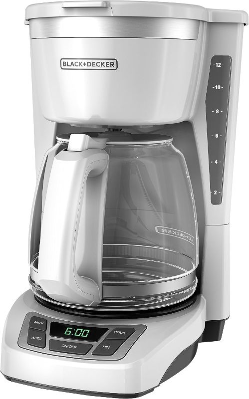 Photo 1 of 
Black+Decker CM1160W-1 CM1160W 12-Cup Programmable Coffeemaker, white/stainless steel