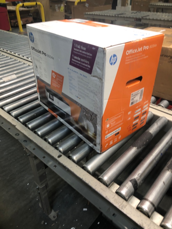 Photo 1 of HP OfficeJet Pro 8034e Wireless Color All-in-One Printer with 1 Full Year Instant Ink,White