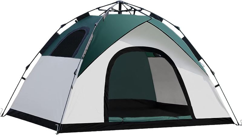 Photo 1 of anngrowy Camping Tent 2/4 Person Instant Family Tent Pop Up Tents for Camping Waterproof Portable Hiking Camp Lightweight Tent for Backpacking Small Tent 4 Season Windproof Quick Compact Dome Tent
