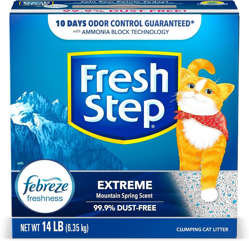 Photo 1 of Fresh Step Advanced Extreme Mountain Spring Scented Clumping Clay Cat Litter, 18.5-lb box, 1 pack