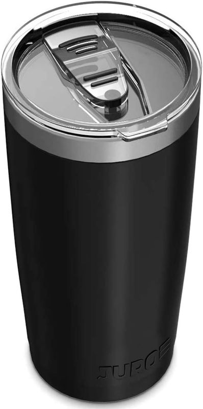Photo 1 of 2 Pack Insulated Travel Tumblers 20 Oz Stainless Steel Tumbler Cup with Lid and Straw Powder Coated Coffee Mug for Cold and Hot Drinks (Black)