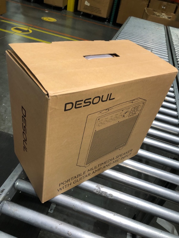 Photo 2 of DESOUL 40W Portable Karaoke Machine Vintage Speaker Guitar Amp 2 Wireless Microphones Rechargeable Battery Powered Bluetooth Bookshelf Speaker Retro HiFi Multimedia Inputs Walnut Wood