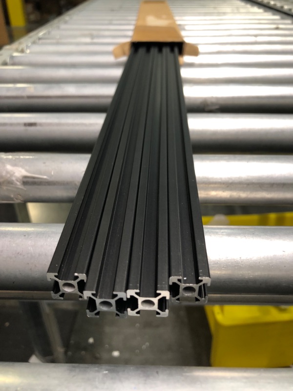 Photo 4 of 1515 T Slot Aluminum Extrusion for 3D Printer Parts and CNC DIY Black 600mmX4 600mm(23.6'') Black 4