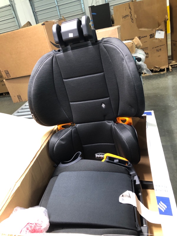 Photo 1 of Chicco KidFit ClearTex Plus 2-in-1 Belt-Positioning Booster Car Seat, Backless and High Back Booster Seat, for Children Aged 4 Years and up and 40-100 lbs. | Obsidian/Black KidFit Plus with ClearTex® No Chemicals Obsidian
