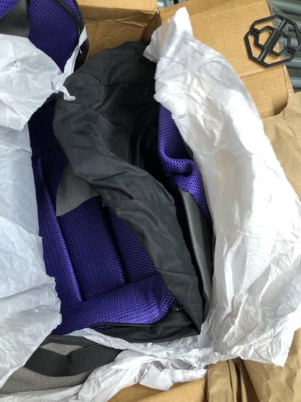 Photo 4 of CAR PASS Leather 3D Foam Back Support Car Seat Covers Full Set Air Mesh Automotive Seat Covers, All Season Car Seat Cover Fit Automotive,SUV,Sedan,Van, Airbag Compatible Elegance (Black Purple) black and purple