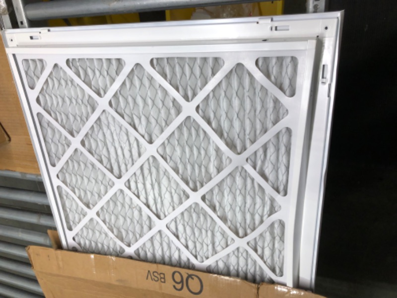 Photo 4 of 24" X 24" Return Air Filter Grille - Filter Included - Easy Plastic Tabs for Removable Face/Door - HVAC Vent Duct Cover - White [Outer Dimensions: 25.75w X 25.75h]