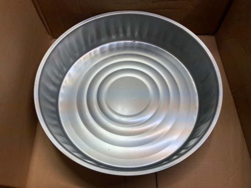 Photo 1 of LUMAX LX-1709 Silver 3.5 Gallon Galvanized Drain Pan. Bright zinc Corrosion-Resistant Finish. Measures 16 inches in Diameter x 4 inches high. for Oil Changes.