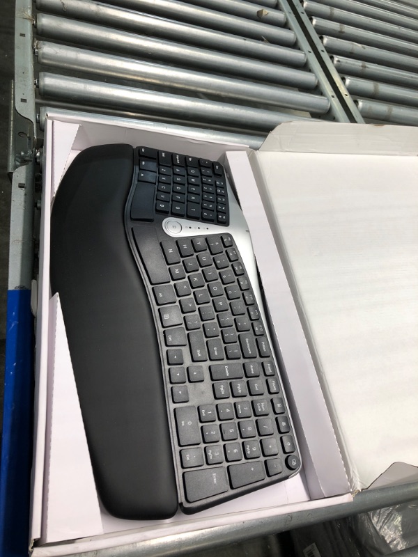 Photo 1 of Nulea Ergonomic Keyboard, Wired Split Keyboard with Pillowed Wrist and Palm Support, Featuring Dual USB Ports, Natural Typing Keyboard for Carpal Tunnel, Compatible with Windows/Mac