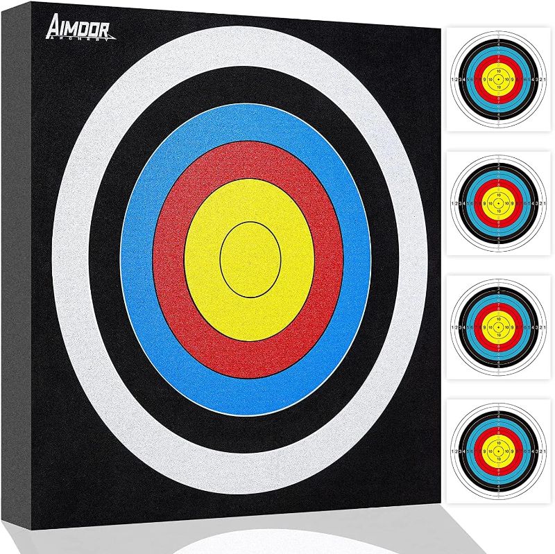 Photo 1 of Aimdor Archery Target EVA Foam 20‘’ Target Arrow Target Square Moving Target Youth Archery Arrow Target Practice Target Hunting Target