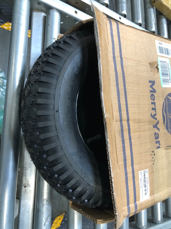 Photo 3 of 4.80/4.00-8" Pnuematic Tire and Wheel Assy,2PR (Air Filled)- 5/8"or 3/4" Powdered Metal bushings and 3"or 6"Center Hub, for Wheelbarrows,Garden and Utility Carts,Trolleys,Wagon and More
