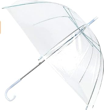 Photo 1 of zmgmsmh Kids Clear and Transparent Umbrella with an Easy Grip Handle, Petit Size, and Windproof for Boys and Girls