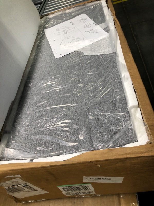 Photo 1 of WellFurGeer Shoe Bench with Cushion, Shoe Shelf with 2 Drawers, Shoe Storage Bench Entryway with Storage, Shoe Rack Bench for Entryway, Hallway, White + Gray