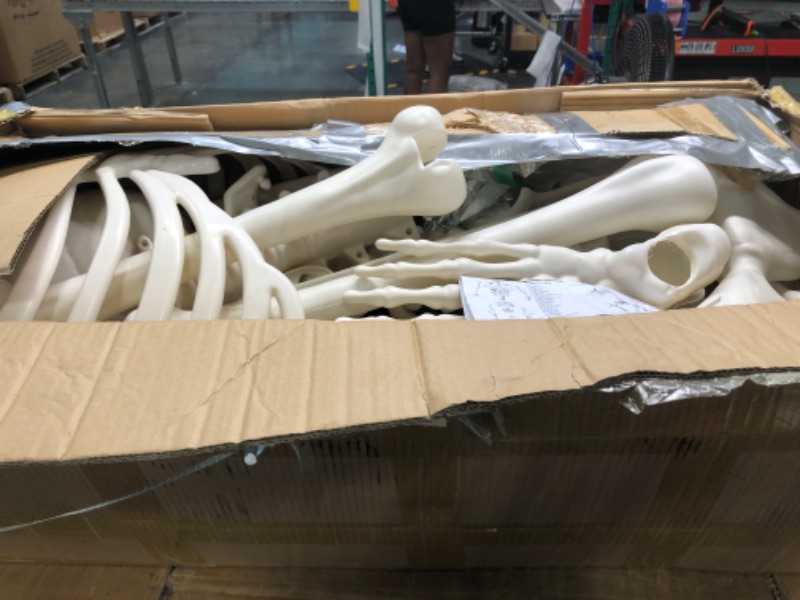 Photo 1 of Anatomy Lab Human Skeleton Model, 34" Mini Skeleton Replica Mounted to Base for Display, with Removable Skull Cap, Movable Arms and Legs, and Details of Human Bones