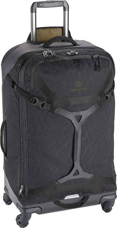Photo 1 of eagle creek Gear Warrior 4-Wheel 30” Durable Suitcases with Wheels Featuring Expandable Main Compartment, Lockable Zippers, and Front Compression Straps, Jet Black
