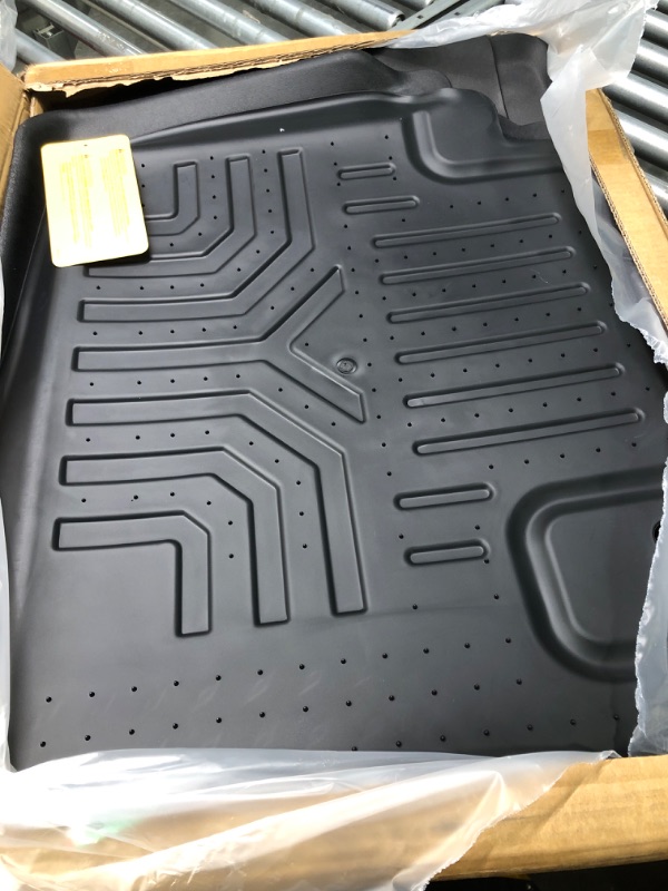 Photo 3 of KIWI MASTER Floor Mats Compatible for 2012-2021 Tesla Model S Accessories All Weather Protector Mat Front & Rear 2 Row Seat TPE Slush Liner Black