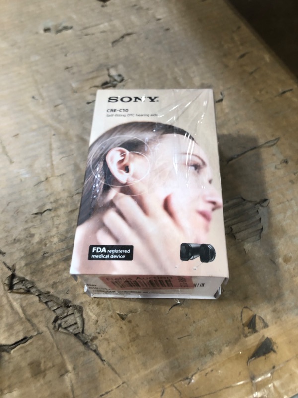 Photo 1 of Sony CRE-C10 Self-Fitting OTC Hearing Aid for Mild to Moderate Hearing Loss, Black