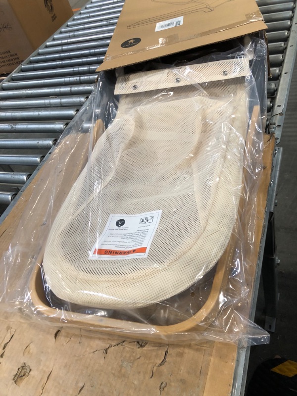 Photo 1 of ANGELBLISS Baby Bouncer, Portable Bouncer Seat for Babies, Infants Bouncy Seat with Mesh Fabric, Natural Vibrations (Beige)