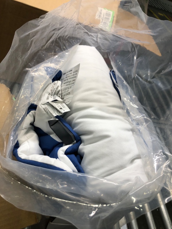 Photo 1 of WRENSONGE Queen Comforter Set, 7 Pieces Blue Floral Comforter Set with Sheets for Queen Size Bed, Leaf Pattern Queen Bedding Set, Soft Lightweight Breathable Microfiber Bed in a Bag for All Seasons Blue White Flower Queen(90"X90")