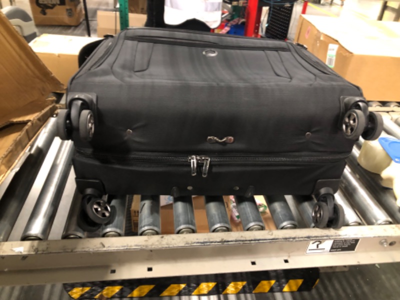 Photo 3 of DELSEY Paris Helium DLX Softside Luggage Under-Seater with 2 Wheels, Black, Carry on 16 Inch