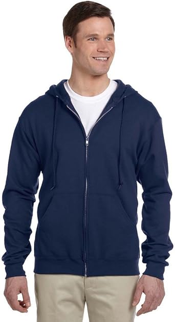 Photo 1 of Jerzees Nublend Adult Full-Zip Hooded Sweatshirt (J. Navy) (XL)
 
