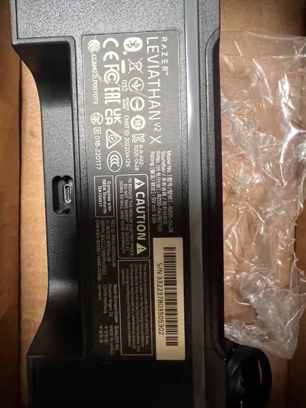 Photo 4 of Razer Leviathan V2 X: PC Soundbar , USB Type C Power and Audio Delivery, Bluetooth 5.0 (Renewed) Leviathan V2 X Soundbar