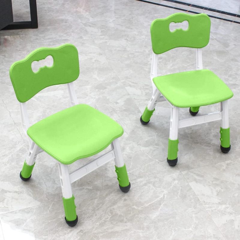 Photo 1 of Adjustable Kid Chairs Indoor 3 Level Adjustable Suitable for Children Age 2-6. Maximum Load-Bearing 220LBS Suitable for Family Classroom and Nursery Child Seat Set (2-Pack-Green)