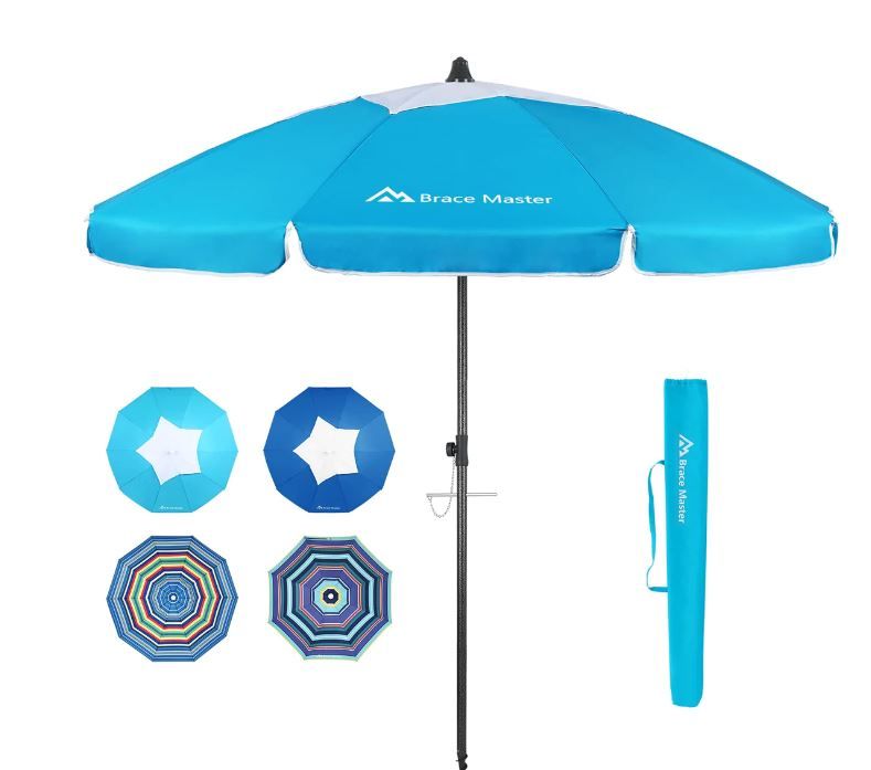 Photo 1 of 7.5ft Beach Umbrella (LightBlue,7.5ft)