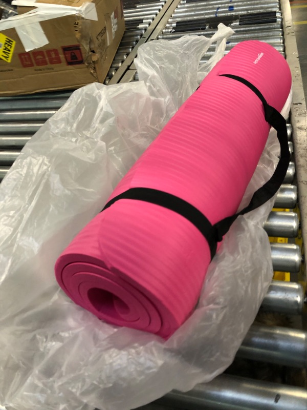 Photo 3 of Amazon Basics 1/2-Inch Extra Thick Exercise Yoga Mat Pink Yoga Mat