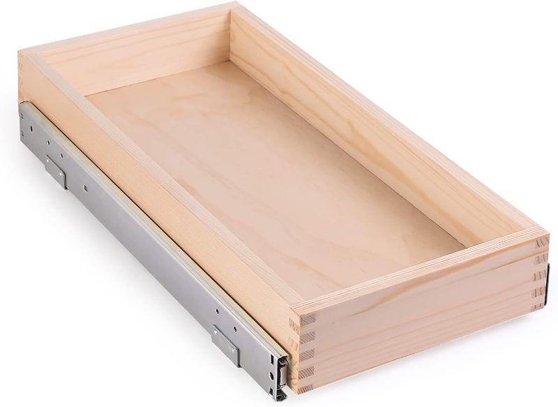 Photo 1 of Mulush Pull Out Cabinet Organizer, Soft Close Slide Out Wood Drawer Storage Shelves for Kitchen, 11”W x 21”D, Requires At Least 12.5” Cabinet Opening, Finished