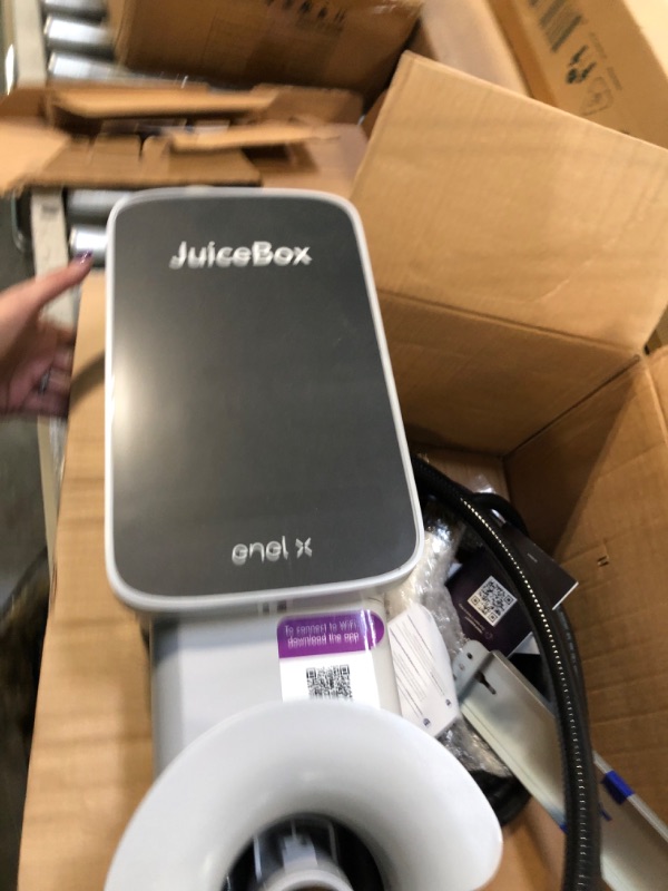 Photo 1 of JuiceBox 40 Smart Electric Vehicle (EV) Charging Station with WiFi - 40 amp Level 2 EVSE, 25-Foot Cable, UL & Energy Star Certified, Indoor/Outdoor Use (Hardwired Install, Gray)… 40 Amp Hardwired Install