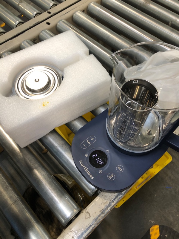 Photo 1 of Northmas Electric Kettle, Temperature Control Glass Kettle with Stainless Tea Infuser, Accurate Temperature to 5?, 1200W Rapid Boiling & 6 Hours Keep Warming, 1.4L Volume