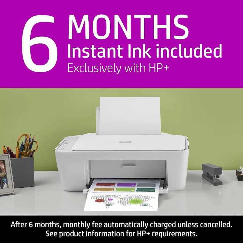 Photo 1 of 
HP DeskJet 2752e Series Wireless Inkjet Color All-in-One Printer | Print Copy Scan | USB Connectivity | Mobile Printing | Up to 4800 x 1200 DPI | Print Up to 7.5 PPM + Printer Cable