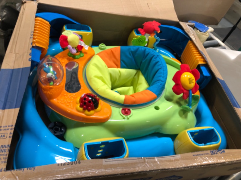Photo 1 of Delta Children Lil Play Station 4-in-1 Activity Walker - Rocker, Activity Center, Bouncer, Walker - Adjustable Seat Height - Fun Toys for Baby, Blue