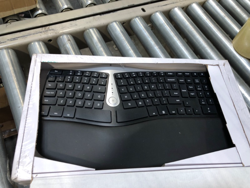 Photo 3 of Nulea Wireless Ergonomic Keyboard, 2.4G Split Keyboard with Cushioned Wrist and Palm Support, Arched Keyboard Design for Natural Typing, Compatible with Windows/Mac