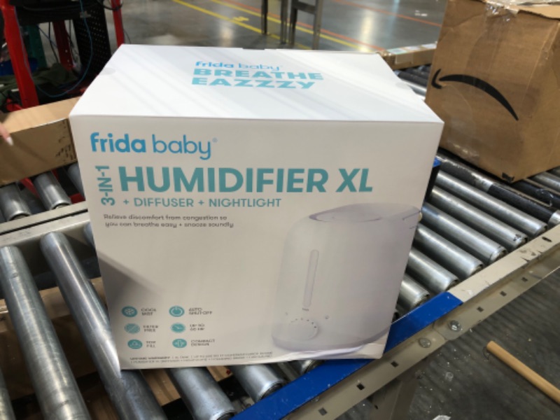 Photo 1 of Frida Baby 3-in-1 Humidifier XL + Diffuser + Nightlight | All-Day Operation for Large Rooms, Top-Fill 6L Tank, Variable Cool-Mist Control, Auto Shut-Off, Quiet, Carry Handle, Night Light, Diffuser 1.6 Gallon Tank (6.0 Liter Tank)