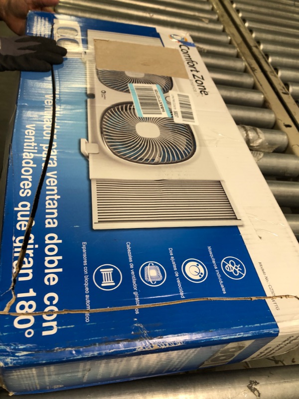 Photo 1 of 9 in. Twin Window Fan with Manually Reversible Airflow Control