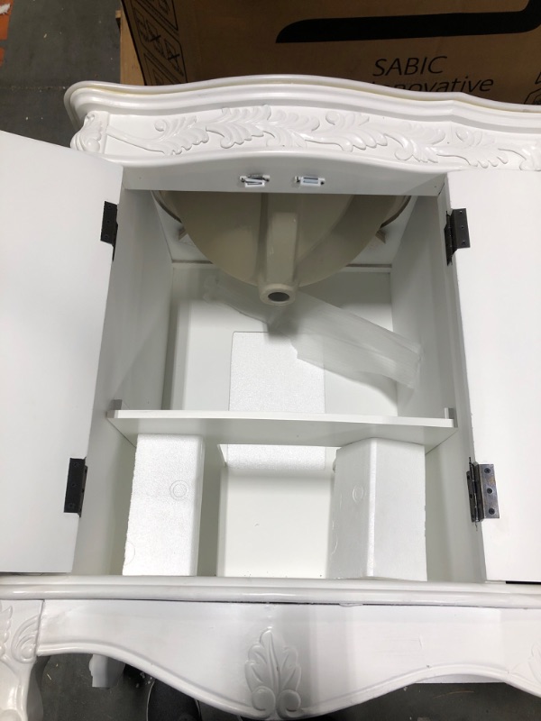 Photo 6 of ********* 5FT/60INCHES******** Benton Collection 60'' Antique White Classic Beckham Bathroom Sink Vanity Model CF-3882W-AW-60