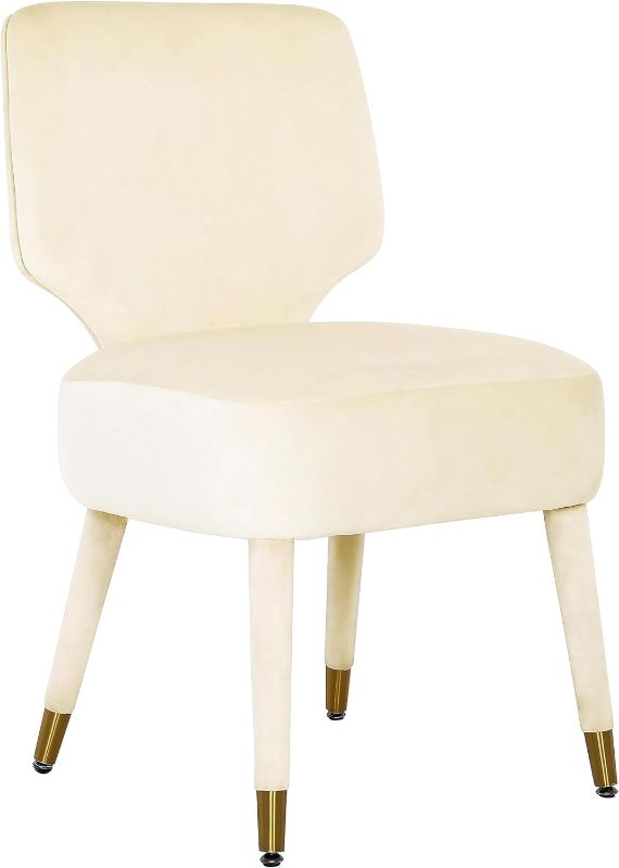 Photo 1 of Athena Cream Velvet Dining Chair