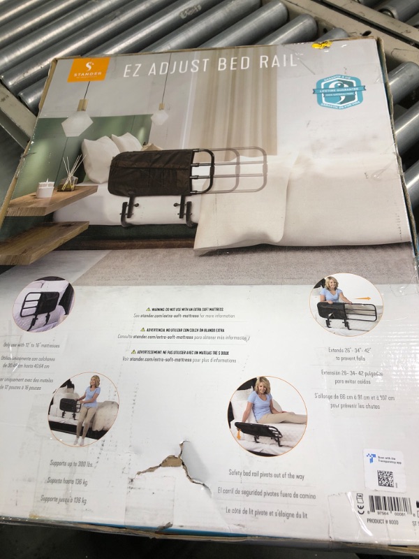 Photo 1 of Stander EZ Adjust Bed Rail, Adjustable Senior Bed Rail and Bed Assist Grab Bar for Elderly Adults with Organizer Pouch